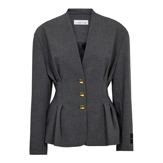 Haute L\' Amitié - Enna Waist Pleat Blazer - Antracit