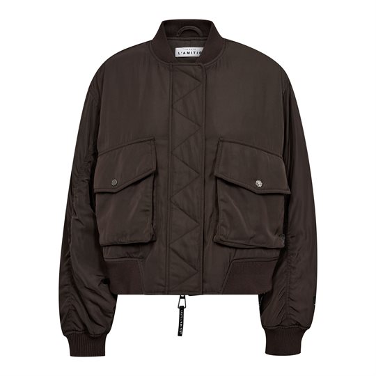 Haute L\' Amitié - Bailey Zipper Bomber - Mocca