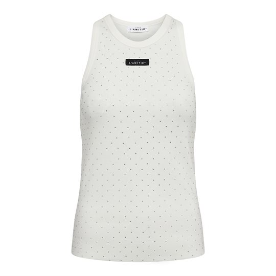 Haute L\' Amitié - Rib Badge Stone Tank - Off White