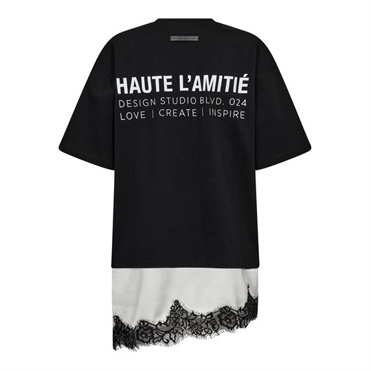 Haute L' Amitié - Loose Mix Lingerie Tee - Black
