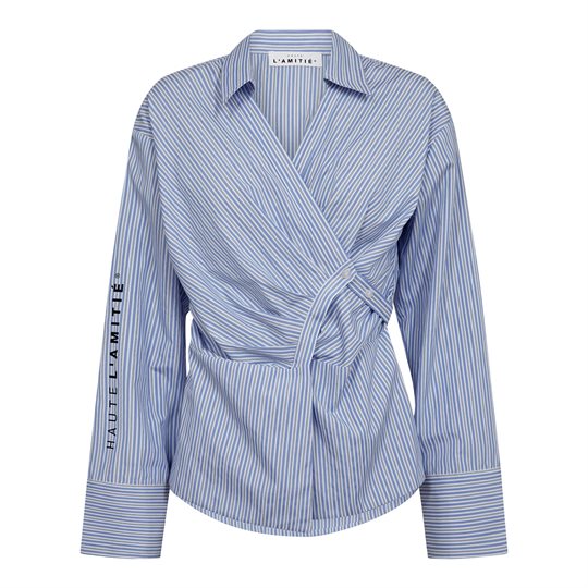 Haute L' Amitié - Nina Strap Shirt - Pale Blue Stripe