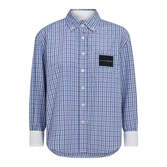 Haute L' Amitié - Contrast Color Check Shirt - Blue