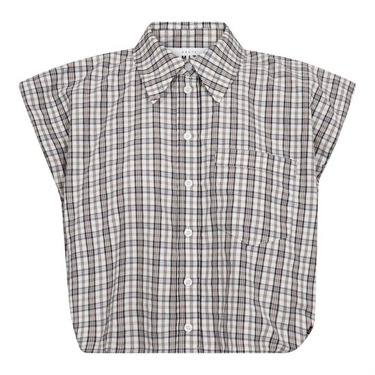 Haute L \' Amitié - Dinnie NS Mini Check Shirt - Off White Beige
