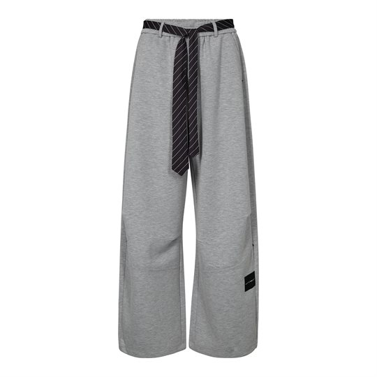 Haute L\' Amitié - Maxi Split Tie Pant - Grey Melangé