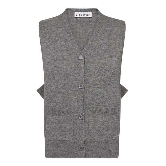 Haute L\' Amitié - Duke Cut Vest - Grey Melangé