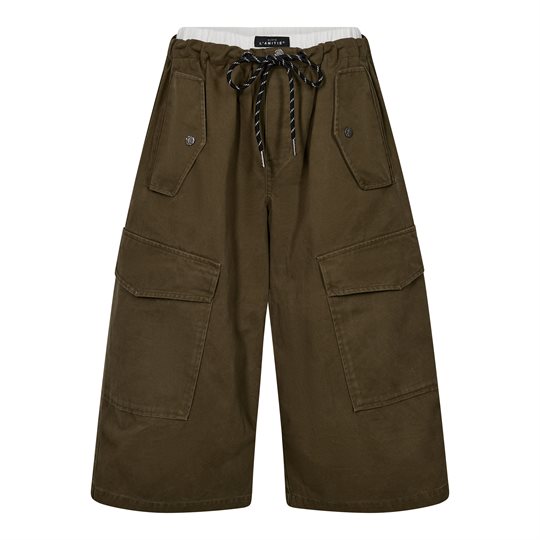 Haute L\' Amitié - Pull On Cargo Bermudas - Army
