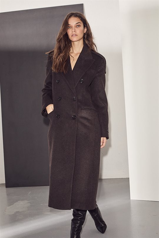 Haute L \' Amitié - Lida Tailor Wool Coat - Mocca