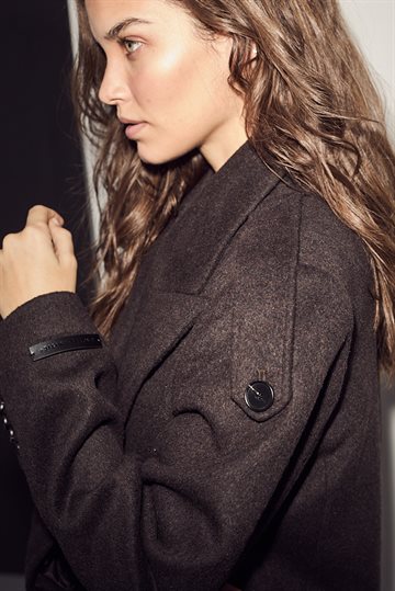 Haute L \' Amitié - Lida Tailor Wool Coat - Mocca