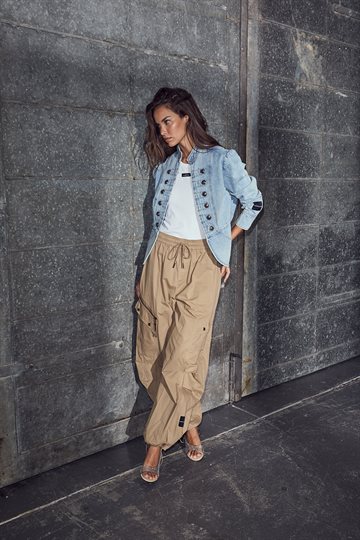 Haute L\' Amitié - Bleached Denim Uniform Jacket - Bleached Denim