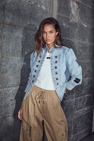 Haute L\' Amitié - Bleached Denim Uniform Jacket - Bleached Denim