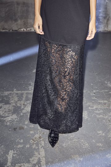 Haute L\' Amitié - Summer Lace Tee Dress - Black