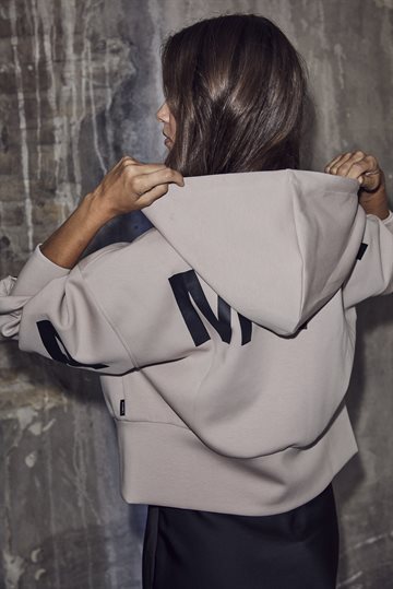  Haute L ' Amitié - Maxi Split Zip Hoodie - Beige