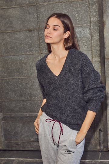 Haute L \' Amitié - Mini Curve Sweat Pant - Grey Melange 