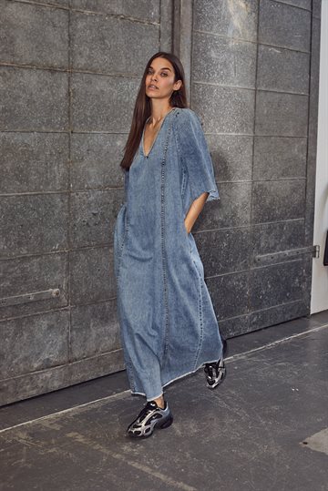 Haute L \' Amitié - Denim Raw Hem Dress - Denim Blue