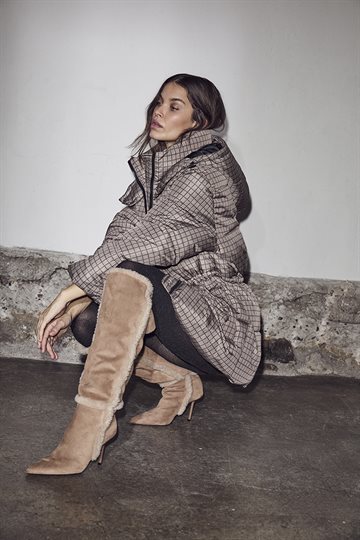 Haute L\' Amitié - Climb Check Puffer Jacket - Brown Check