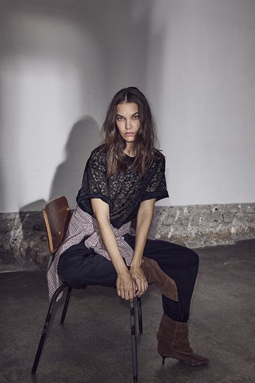 Haute L\' Amitié - Summer Lace Loose Tee - Black