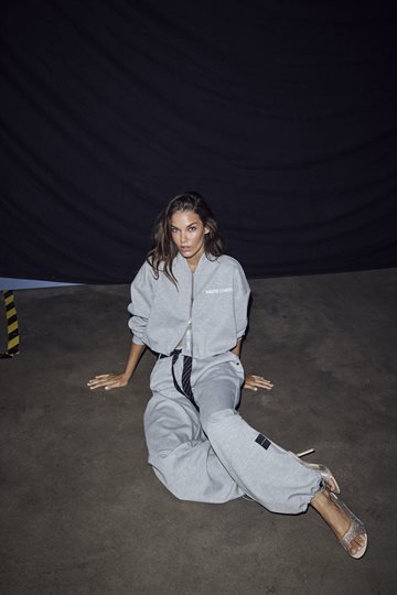 Haute L\' Amitié - Maxi Crop Zip Sweat - Grey Melangé