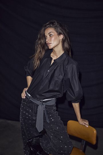 Haute L\' Amitié - Sophie Din Coated Shirt - Black