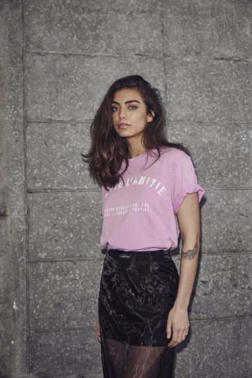 Haute L\' Amitié - Noma Acid Curve Studio Tee - Pink Acid Wash