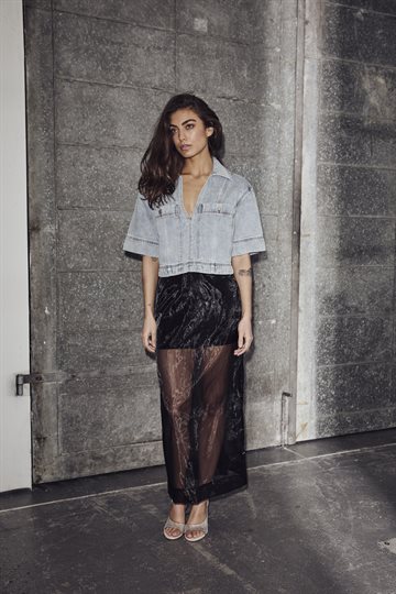 Haute L\' Amitié - Drew Denim Top - Bleached Denim