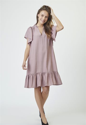 Co\' Couture - Hera Crop SS Frill Dress - Old Rose