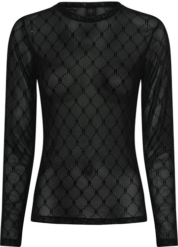 Hype The Detail - Mesh Logo Bluse - Sort