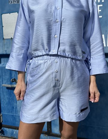 Haute L \' Amitié - Breeze Crop Tie Shirt - Clearblue