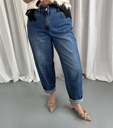 Object - Miu Zoe Mw Barrel Ankle Jeans - Medium Blue Denim