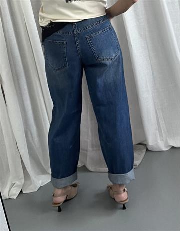 Object - Miu Zoe Mw Barrel Ankle Jeans - Medium Blue Denim