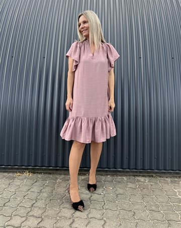 Co' Couture - Hera Crop SS Frill Dress - Old Rose