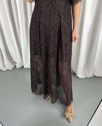 Co\' Couture - Leti Lace Maxi Dress - Dark Brown