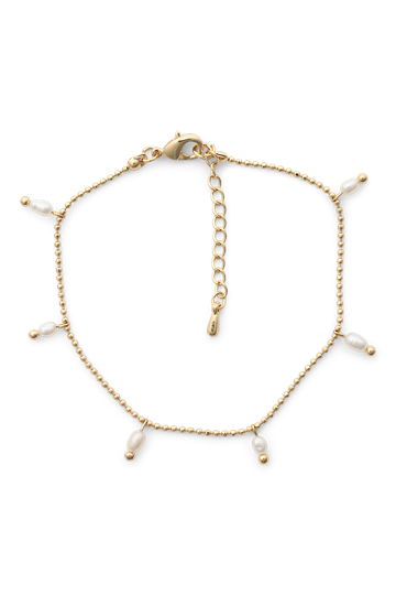 Friihof+Siig - Chain White Pearl Bracelet - Guld 