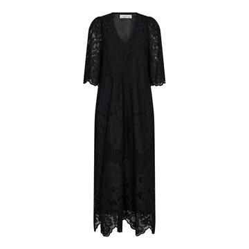 Haute L \' Amité - Curvey Lace Hem Dress - Black