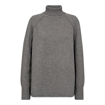 Haute L ' Amité - Premiere Reverse Roll Neck - Mid Grey