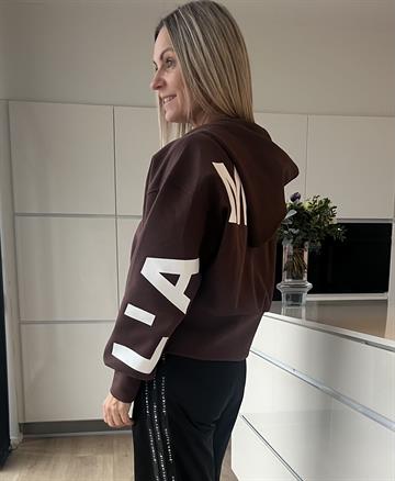 Haute L \' Amitié - Maxi Split Zip Hoodie - Mocca 