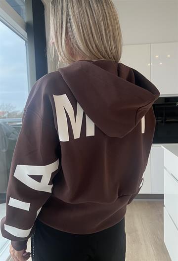 Haute L \' Amitié - Maxi Split Zip Hoodie - Mocca 