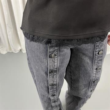 Co\' Couture - Evi Lace Tee - Black