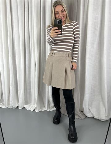 Co\' Couture - Marlo Pocket Pleat Mini Skirt - Sand