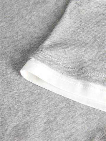 JJXX - Henna Str LS Contrast Tee - Light Grey Melange
