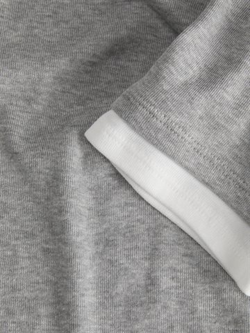 JJXX - Henna Str SS Contrast Tee - Light Grey Melange
