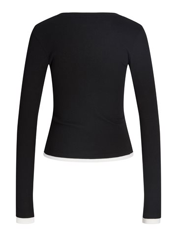 JJXX - Henna Str LS Contrast Tee - Black