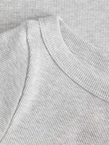 JJXX - Fifi Str 3/4 Boatneck Ls Wide Top - Light Grey Melange