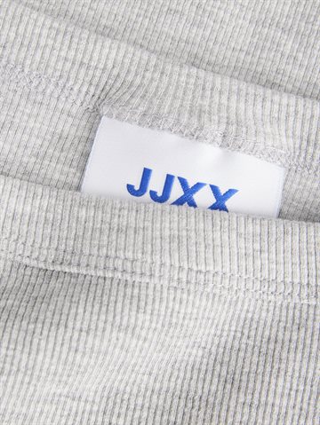 JJXX - Fifi Str 3/4 Boatneck Ls Wide Top - Light Grey Melange