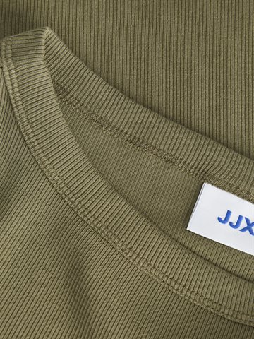 JJXX - Fifi Str 3/4 Boatneck Top - Burnt Olive