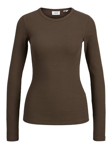 JJXX - Freya Str Ls Rib Tee - Bracken