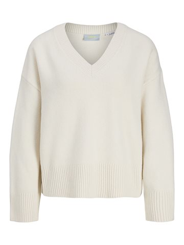 JJXX - Elsa V-Neck Knit - Cloud Dancer