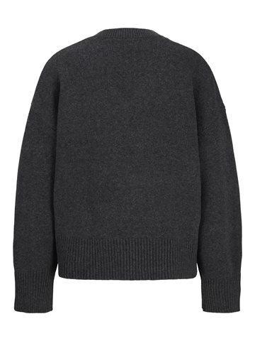 JJXX - Elsa V-Neck Knit - Dark Grey Melange