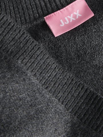 JJXX - Elsa V-Neck Knit - Dark Grey Melange