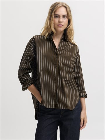 JJXX - Jamie LS Relaxed Poplin Shirt - Demitasse