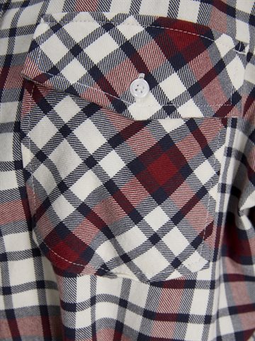 JJXX- Jamie Flannel Ls Waist Shirt - Madder Brown Check